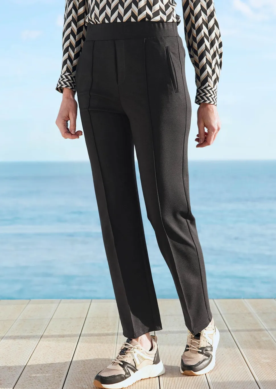 Jerseyhose CARLA mit leichtem Glanz