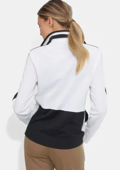 Jersey-Jacke in Streifenoptik