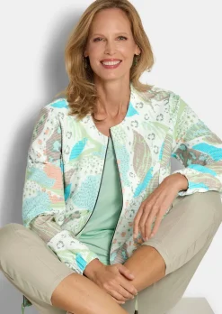 Jersey-Jacke mit Ottomanstruktur