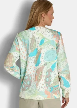 Jersey-Jacke mit Ottomanstruktur