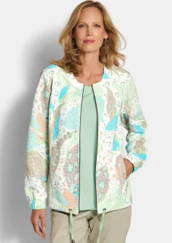 Jersey-Jacke mit Ottomanstruktur
