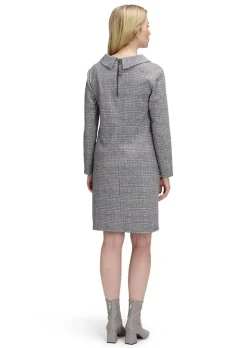 Jerseykleid aus Karo-Jacquard