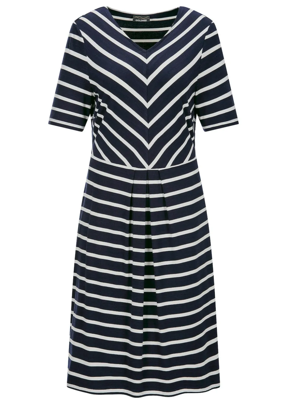 Jersey-Kleid im Marine-Look