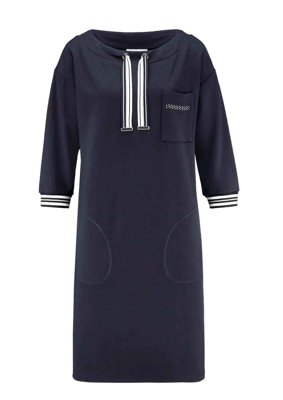 Jersey-Kleid mit Stehkragen