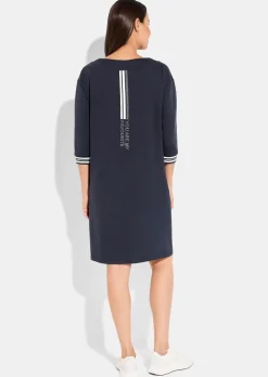 Jersey-Kleid mit Stehkragen