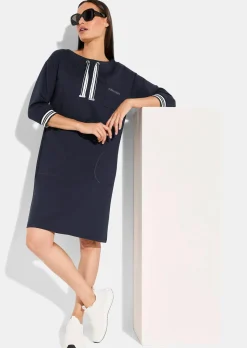 Jersey-Kleid mit Stehkragen