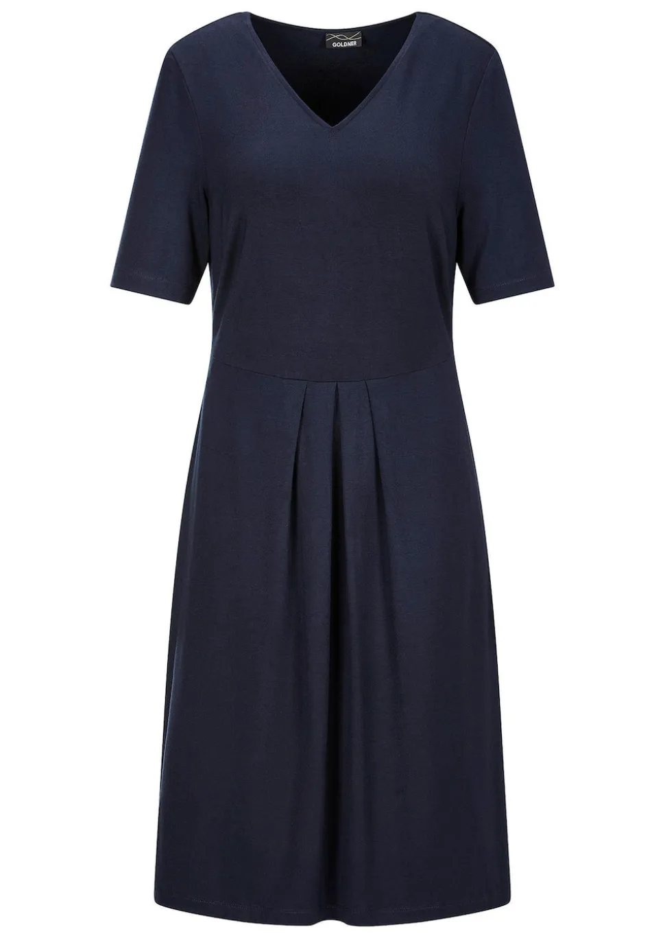 Jersey-Kleid mit V-Ausschnitt