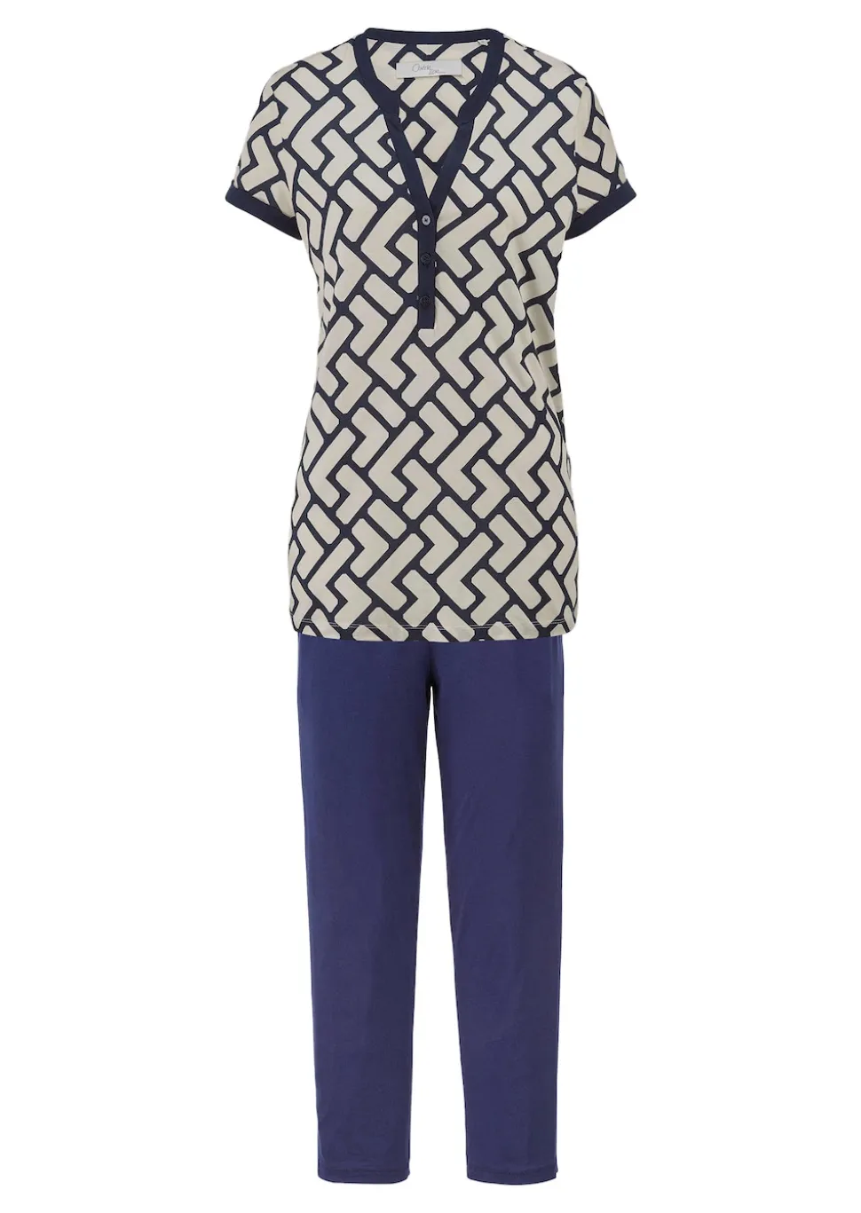 Jersey-Pyjama mit 7/8-Hose