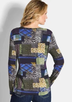 Jersey-Shirt im Patch-Print