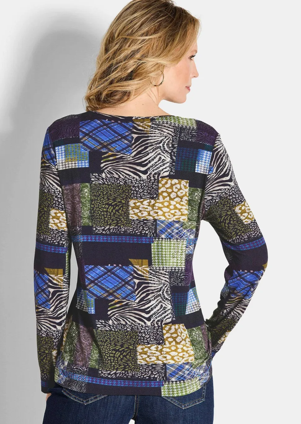 Jersey-Shirt im Patch-Print