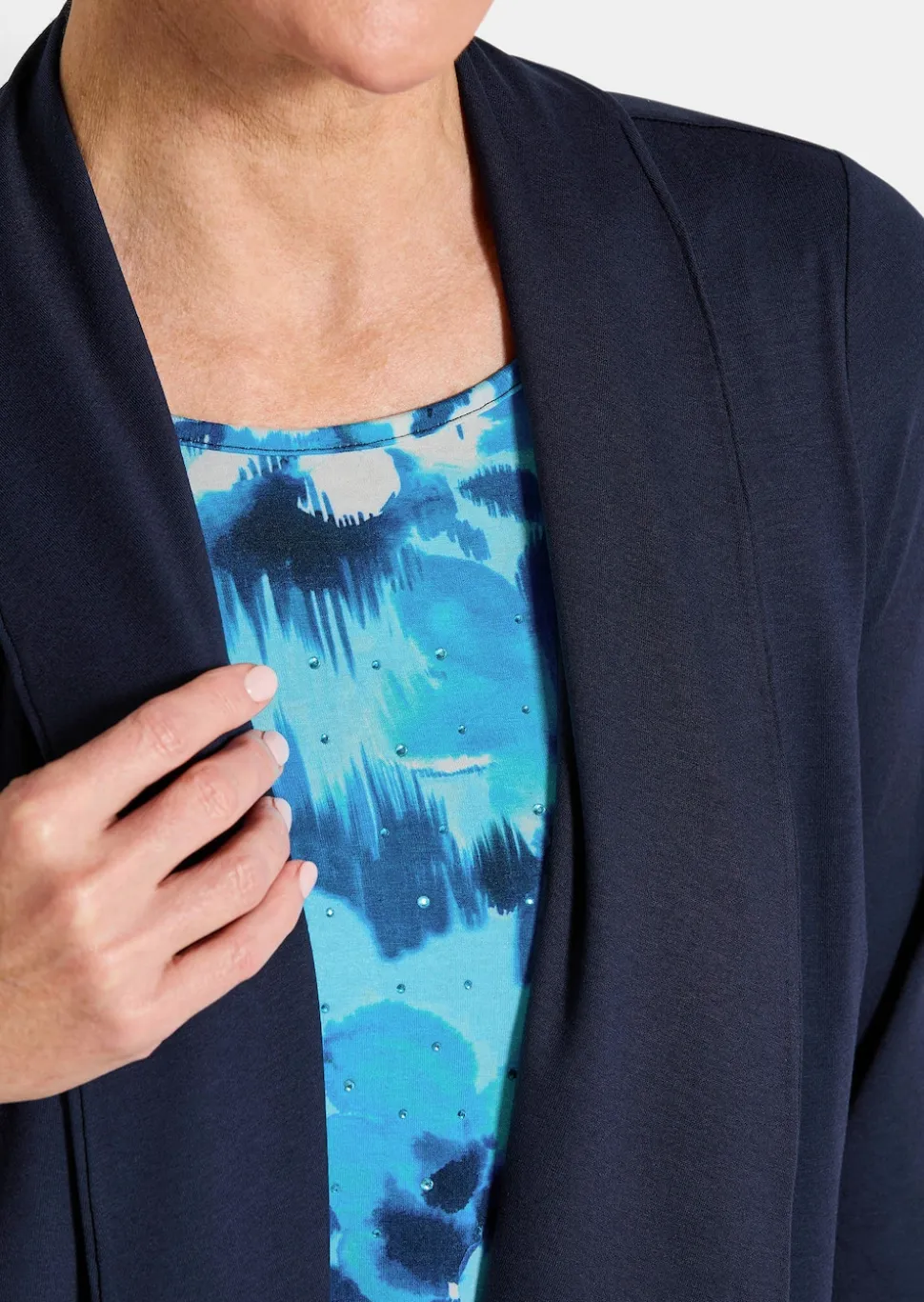 Jersey-Shirt in 2-in-1-Optik