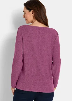 Jersey-Shirt in Krepp-Optik