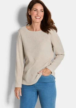Jersey-Shirt in Krepp-Optik