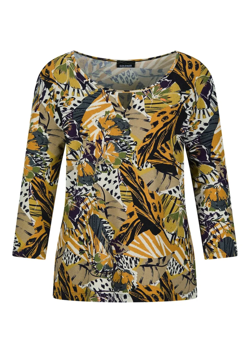 Jersey-Shirt mit Animal Print