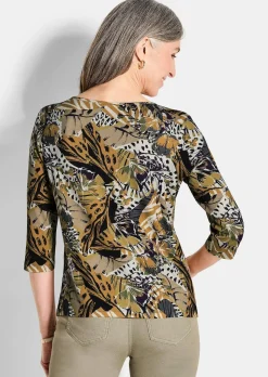 Jersey-Shirt mit Animal Print