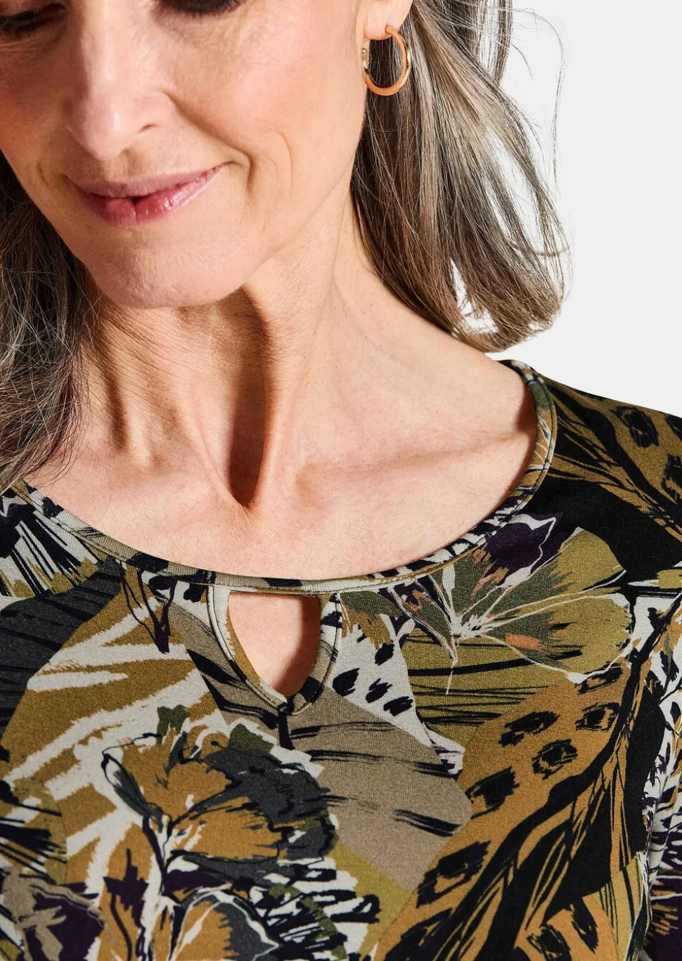 Jersey-Shirt mit Animal Print