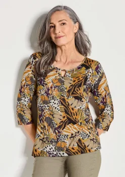 Jersey-Shirt mit Animal Print
