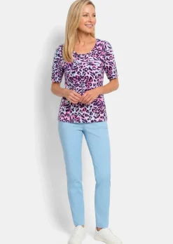 Jersey-Shirt mit Animal Print