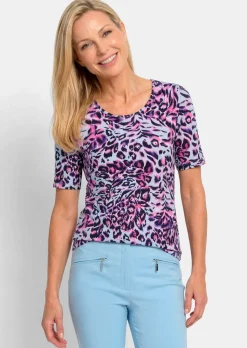 Jersey-Shirt mit Animal Print