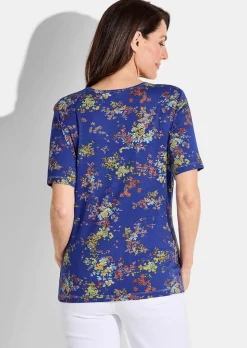 Jersey-Shirt mit Blümchen