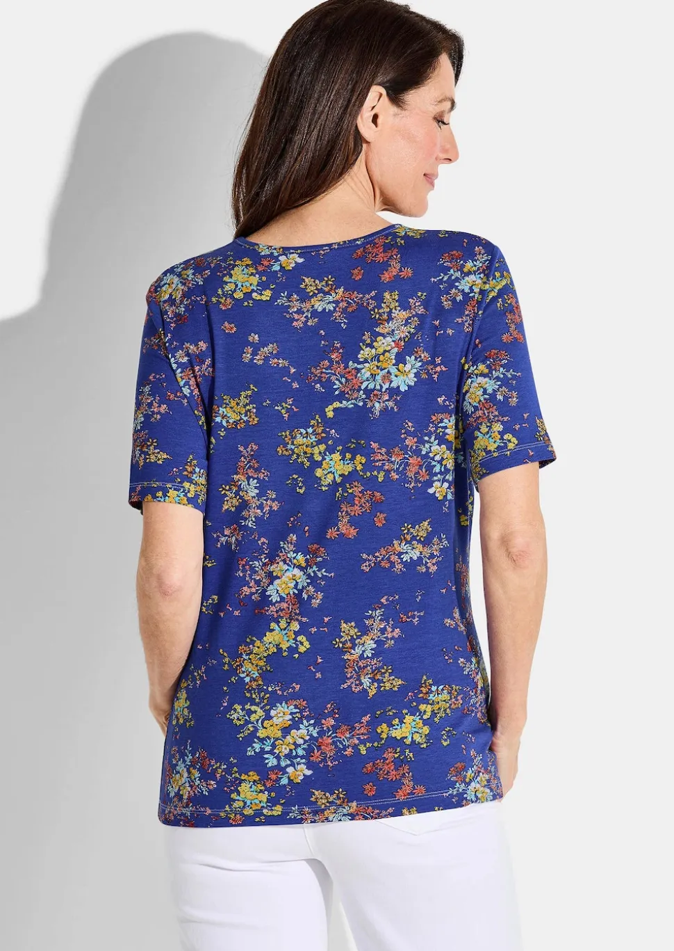 Jersey-Shirt mit Blümchen