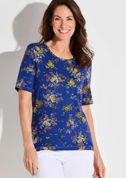 Jersey-Shirt mit Blümchen