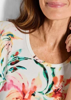 Jersey-Shirt mit Blumen
