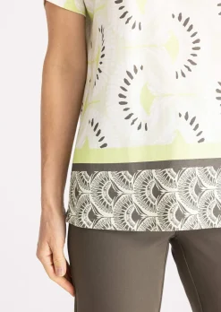 Jersey-Shirt mit breitem Rundhalsausschnitt