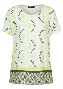 Jersey-Shirt mit breitem Rundhalsausschnitt