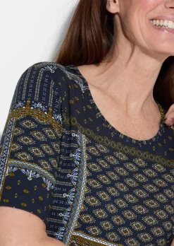 Jersey-Shirt mit edlem Druck