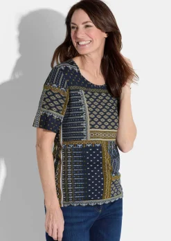 Jersey-Shirt mit edlem Druck