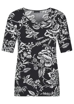 Jersey-Shirt mit floralem Print