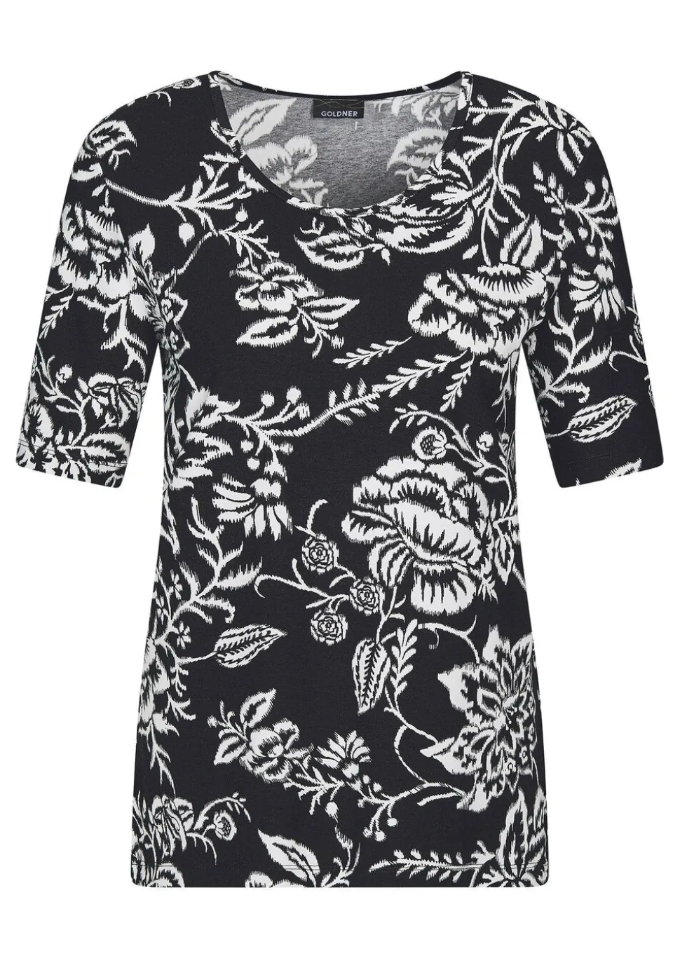 Jersey-Shirt mit floralem Print