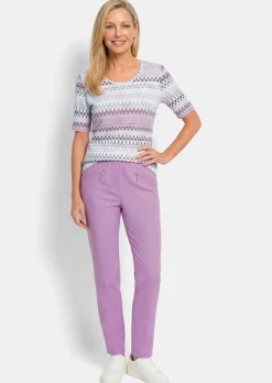 Jersey-Shirt mit geometrischem All-over-Print