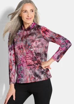 Jersey-Shirt mit Glanzdetails