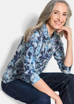 Jersey-Shirt mit Glanzdetails