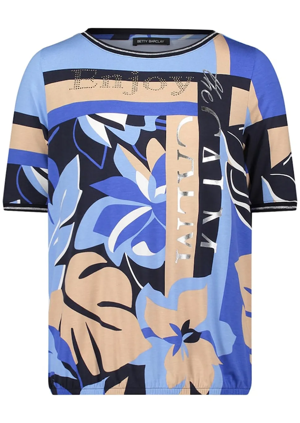 Jersey-Shirt mit Glitzerdetails