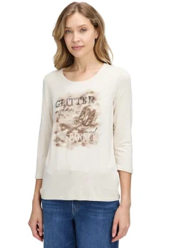 Jersey-Shirt mit Glitzersteinen