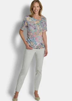 Jersey-Shirt mit Knotendetail