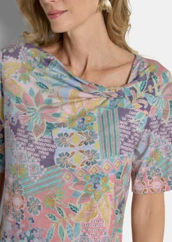 Jersey-Shirt mit Knotendetail