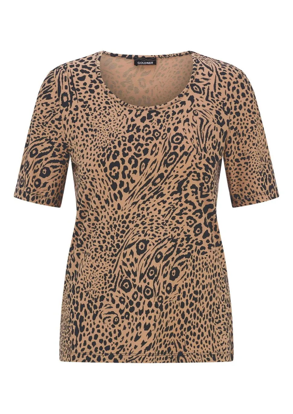 Jersey-Shirt mit Leo Print