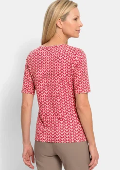 Jersey-Shirt mit Minimal-Rautenmuster