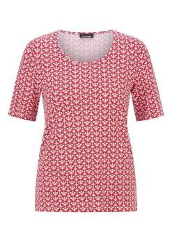 Jersey-Shirt mit Minimal-Rautenmuster