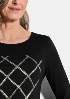 Jersey-Shirt mit Pailletten