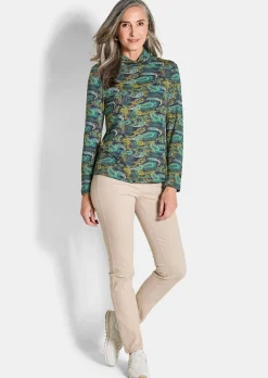 Jersey-Shirt mit Paisley-Muster