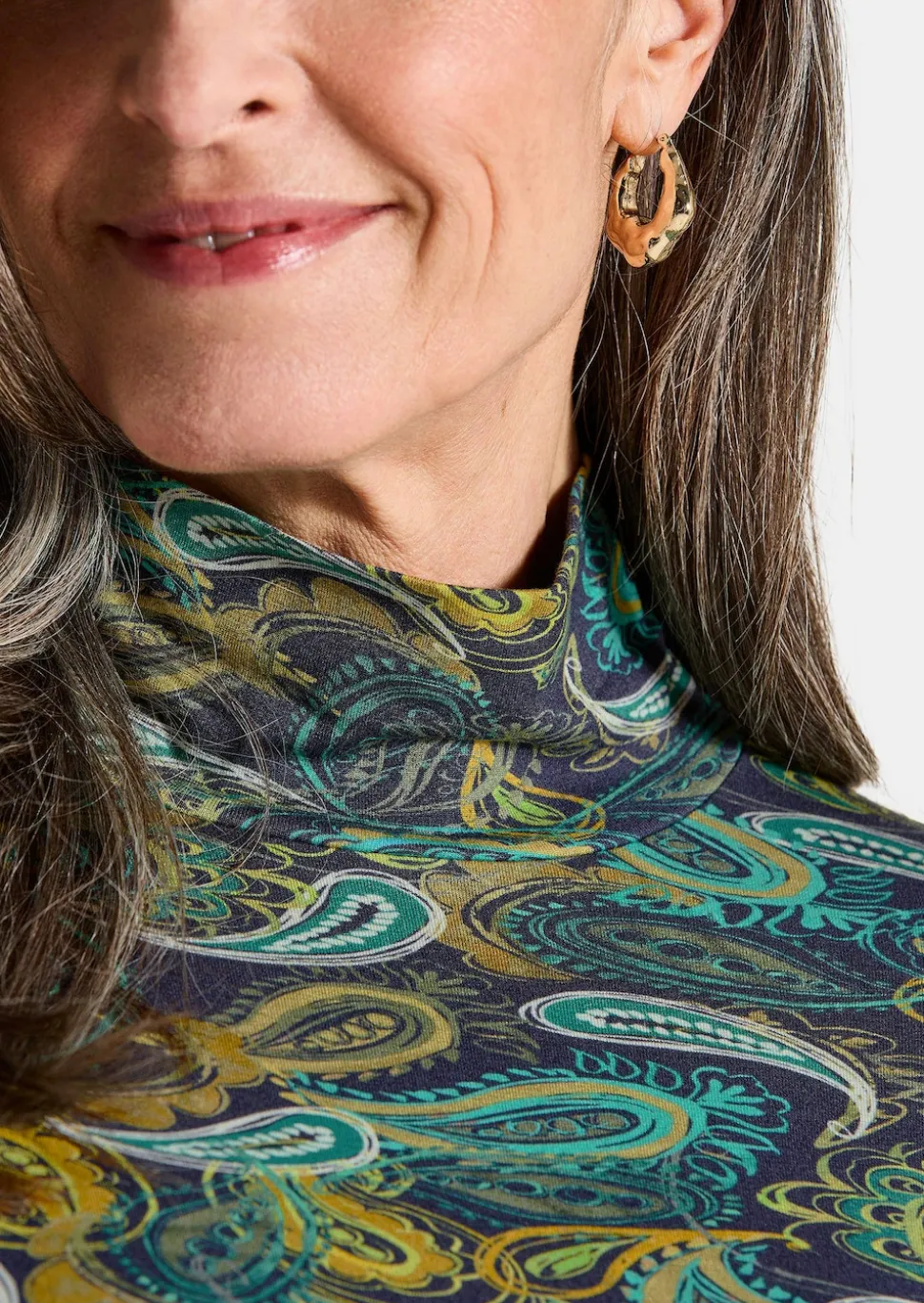Jersey-Shirt mit Paisley-Muster