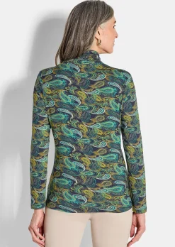 Jersey-Shirt mit Paisley-Muster