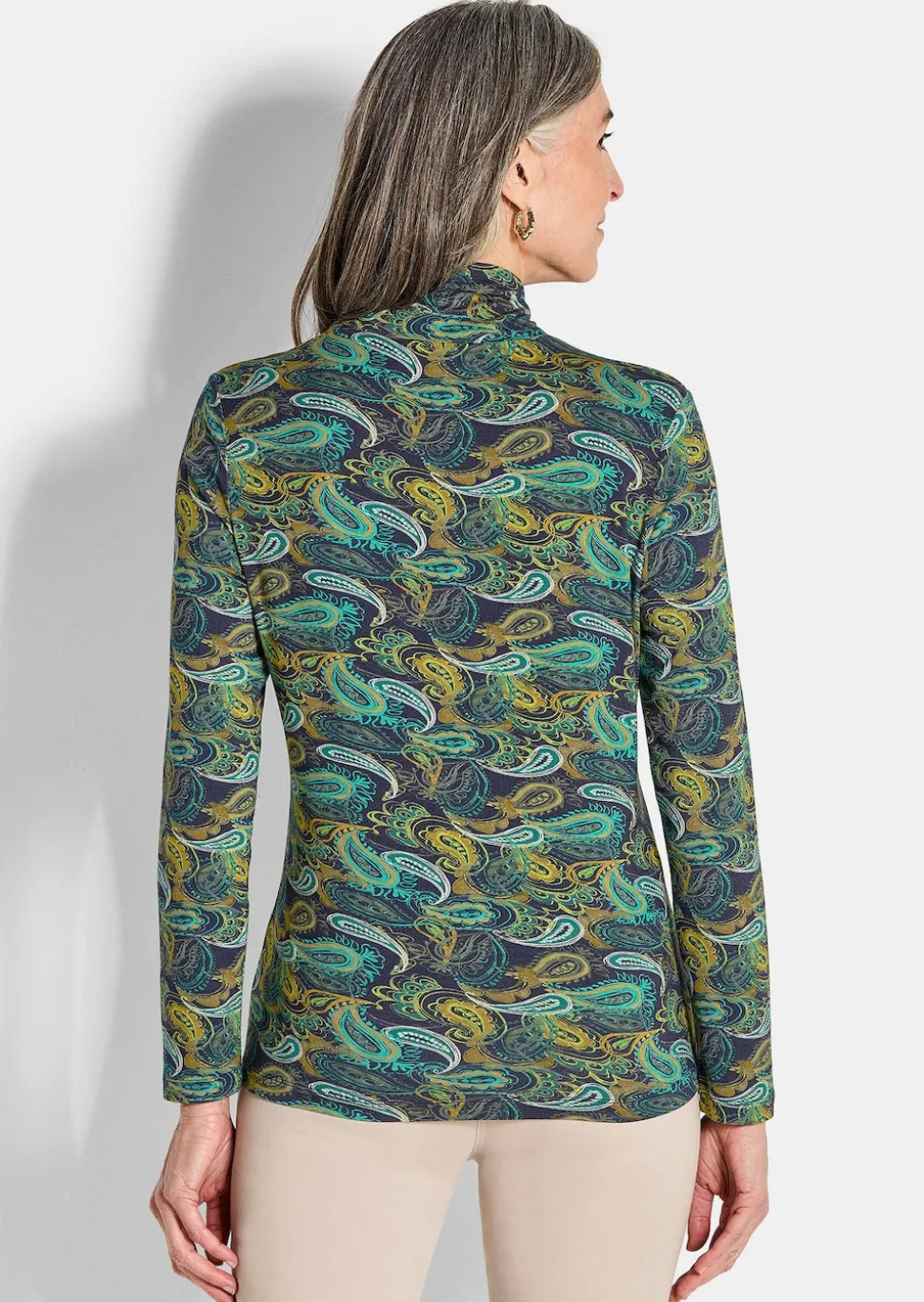 Jersey-Shirt mit Paisley-Muster