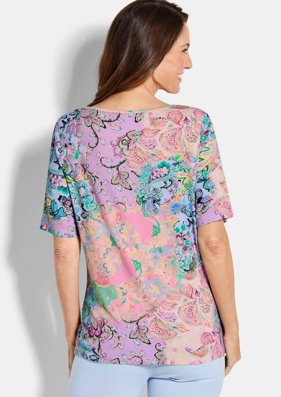 Jersey-Shirt mit Paisleymuster