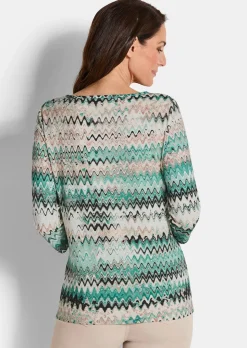 Jersey-Shirt mit 3/4-Ärmeln